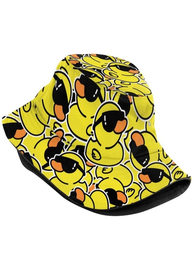 AGANS Funny Duck Bucket Hat Fisherman Hat Beach Travel Sun Hat Outdoor Cap for Unisex Men Women - Image 4